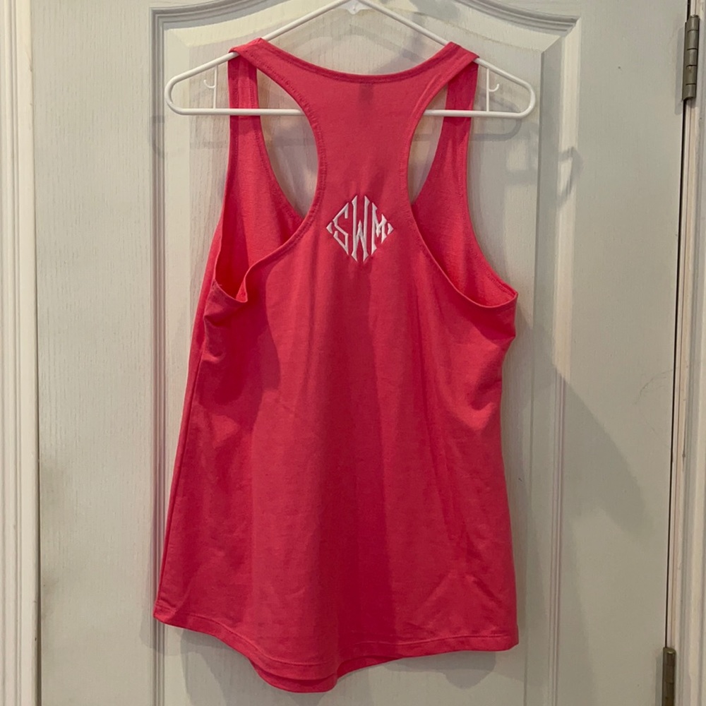 🍍3/$15🍍 New Monogrammed hot pink racerback tank, “sWm”